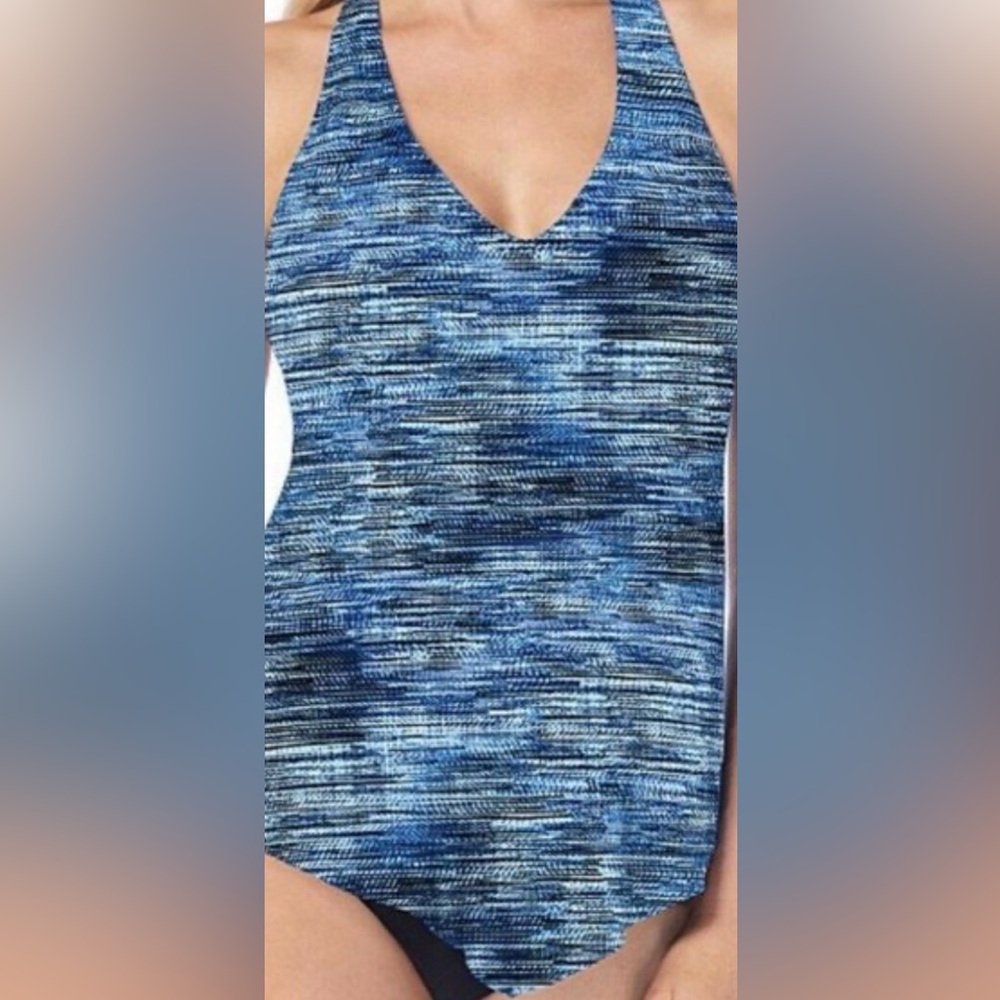 NWOT Magicsuit Denim Blue Tankini Top Size 10